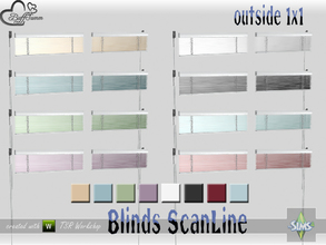 Sims 4 — Blinds ScanLine Outside 1x1 Full Open by BuffSumm — Part of the *Window Set ScanLine Blinds* Created by BuffSumm