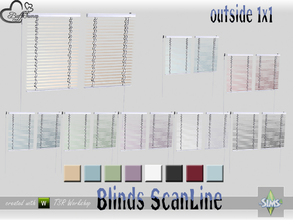 Sims 4 — Blinds ScanLine Outside 1x1 Top open by BuffSumm — Part of the *Window Set ScanLine Blinds* Created by BuffSumm