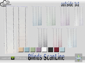 Sims 4 — Blinds ScanLine Outside 1x1 Half open by BuffSumm — Part of the *Window Set ScanLine Blinds* Created by BuffSumm