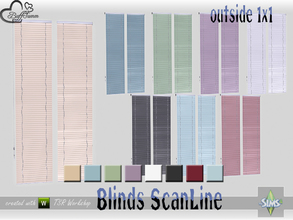 Sims 4 — Blinds ScanLine Outside 1x1 Half Close by BuffSumm — Part of the *Window Set ScanLine Blinds* Created by