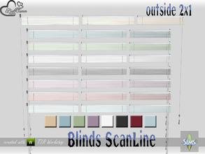 Sims 4 — Blinds ScanLine Outside 2x1 Full opened by BuffSumm — Part of the *Window Set ScanLine Blinds* Created by