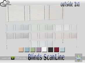 Sims 4 — Blinds ScanLine Outside 2x1 top open by BuffSumm — Part of the *Window Set ScanLine Blinds* Created by BuffSumm