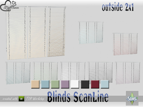 Sims 4 — Blinds ScanLine Outside 2x1 Half opened by BuffSumm — Part of the *Window Set ScanLine Blinds* Created by