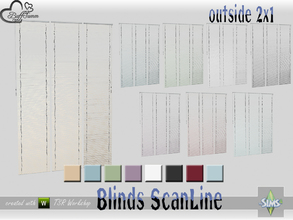 Sims 4 — Blinds ScanLine Outside 2x1 close open by BuffSumm — Part of the *Window Set ScanLine Blinds* Created by