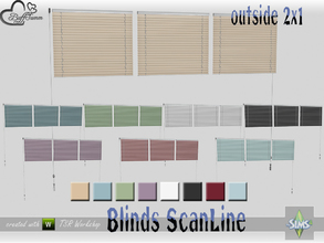 Sims 4 — Blinds ScanLine Outside 2x1 Top close by BuffSumm — Part of the *Window Set ScanLine Blinds* Created by BuffSumm