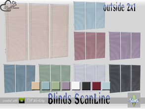 Sims 4 — Blinds ScanLine Outside 2x1 Half closed by BuffSumm — Part of the *Window Set ScanLine Blinds* Created by