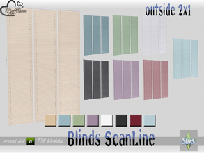 Sims 4 — Blinds ScanLine Outside 2x1 close closed by BuffSumm — Part of the *Window Set ScanLine Blinds* Created by