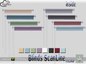 Sims 4 — Recolor Blinds ScanLine Inside 1x1 Fully Open by BuffSumm — Part of the *Window Set ScanLine Blinds* Created by