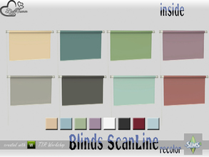 Sims 4 — Recolor Blinds ScanLine Inside 1x1 Top open by BuffSumm — Part of the *Window Set ScanLine Blinds* Created by