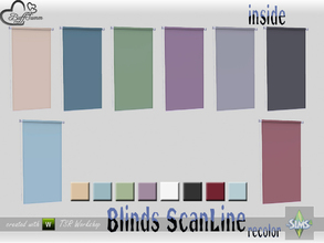 Sims 4 — Recolor Blinds ScanLine Inside 1x1 Half opened by BuffSumm — Part of the *Window Set ScanLine Blinds* Created by