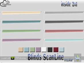 Sims 4 — Recolor Blinds ScanLine Inside 2x1 Fully closed by BuffSumm — Part of the *Window Set ScanLine Blinds* Created