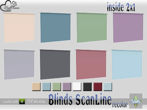 Sims 4 — Recolor Blinds ScanLine Inside 2x1 Half opened by BuffSumm — Part of the *Window Set ScanLine Blinds* Created by