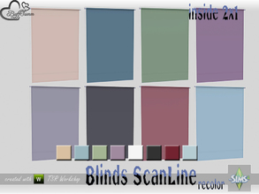 Sims 4 — Recolor Blinds ScanLine Inside 2x1 closed by BuffSumm — Part of the *Window Set ScanLine Blinds* Created by