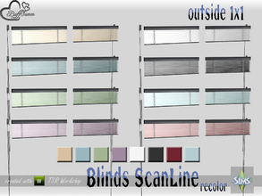 Sims 4 — Recolor Blinds ScanLine Outside 1x1 Full Open by BuffSumm — Part of the *Window Set ScanLine Blinds* Created by