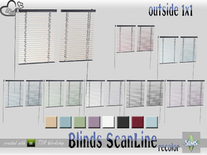 Sims 4 — Recolor Blinds ScanLine Outside 1x1 Top open by BuffSumm — Part of the *Window Set ScanLine Blinds* Created by