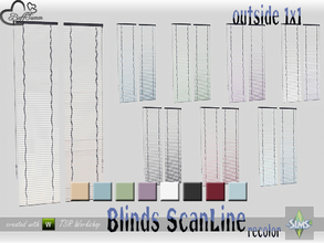 Sims 4 — Recolor Blinds ScanLine Outside 1x1 Half open by BuffSumm — Part of the *Window Set ScanLine Blinds* Created by