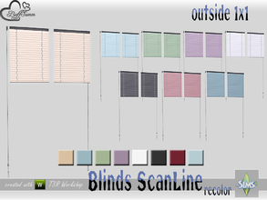 Sims 4 — Recolor Blinds ScanLine Outside 1x1 open top close by BuffSumm — Part of the *Window Set ScanLine Blinds*