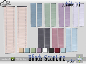 Sims 4 — Recolor Blinds ScanLine Outside 1x1 Half close by BuffSumm — Part of the *Window Set ScanLine Blinds* Created by