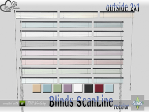 Sims 4 — Recolor Blinds ScanLine Outside 2x1 Full open by BuffSumm — Part of the *Window Set ScanLine Blinds* Created by