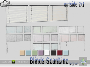 Sims 4 — Recolor Blinds ScanLine Outside 2x1 top open by BuffSumm — Part of the *Window Set ScanLine Blinds* Created by