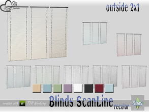Sims 4 — Recolor Blinds ScanLine Outside 2x1 Half opend by BuffSumm — Part of the *Window Set ScanLine Blinds* Created by