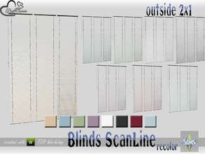 Sims 4 — Recolor Blinds ScanLine Outside 2x1 close open by BuffSumm — Part of the *Window Set ScanLine Blinds* Created by