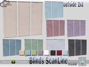 Sims 4 — Recolor Blinds ScanLine Outside 2x1 Half closed by BuffSumm — Part of the *Window Set ScanLine Blinds* Created