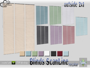 Sims 4 — Recolor Blinds ScanLine Outside 2x1 Close closed by BuffSumm — Part of the *Window Set ScanLine Blinds* Created