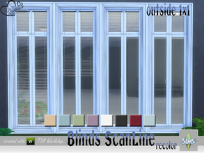Sims 4 — Recolor Blinds ScanLine Outside by BuffSumm — Black Frame instead of a White frame for the ScanLine Outside