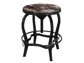 Sims 4 — Aylin Barstool by sim_man123 — A modern/industrial barstool, made from worn metal and aged wood.