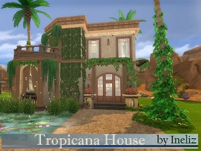 Sims 4 — Tropicana House by Ineliz — Start the Jungle Adventure with themed lot! Designed for the sims, who seek