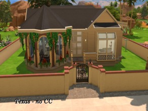 Sims 4 — Texas - No CC by Grazy_Myrelle — Texas is a residential lot, consisting of 2 bedrooms and two bathrooms, a