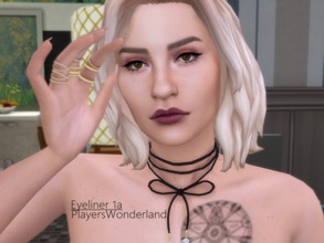 Sims 4 — Eyeliner 1a by PlayersWonderland — Fully handdrawn Eyeliner for your female Sims One swatch included Custom