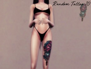 Sims 4 — Random Tattoo 10 by Reevaly — 7 Swatches. For Female. Teen to Elder.