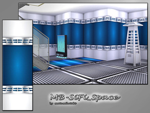 Sims 4 — MB-SiFi_Space by matomibotaki — MB-SiFi_Space, futuristic wallpaper with metal and lights effects, comes in 3
