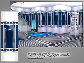 Sims 4 — MB-SiFi_Space4 by matomibotaki — MB-SiFi_Space4, futuristic wallpaper with metal and lights effects, comes in 3