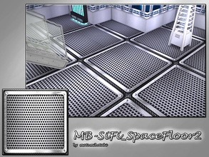 Sims 4 — MB-SiFi_SpaceFloor2 by matomibotaki — MB-SiFi_SpaceFloor2, futuristic floor tile with metal and lights effects,