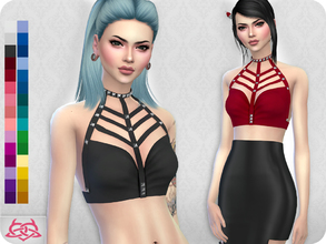 Sims 4 — Anabel top (original mesh) by Colores_Urbanos — 30 options New mesh made by me - Your game needs to be updated