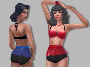 Sims 4 — Betty swimsuit by _Simalicious_ — As Betty Page, wear this swimsuit to go to the beach, you will be sexy ! 8