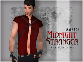 Sims 4 — Midnight Stranger - male top by WistfulCastle — Midnight Stranger - male top, new mesh, all LOD's, shadow,