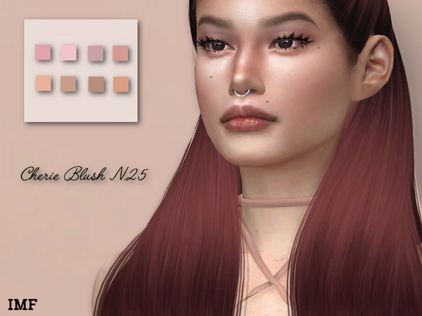Sims 4 — IMF Cherie Blush N.25 by IzzieMcFire — Cherie Blush N.25 contains 8 colors. Standalone item with thumbnail.