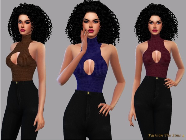 Sims 4 — Top Carina by LYLLYAN — Top in 5 colors.