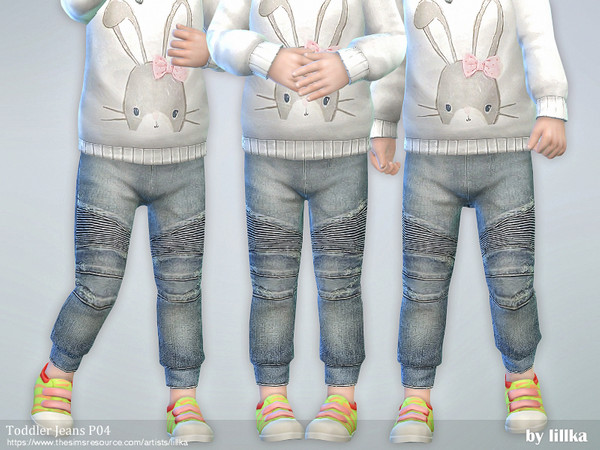 Sims 4 — Toddler Jeans P04 by lillka — Toddler Jeans P04 New item / one style