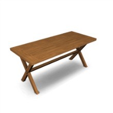 Sims 3 — kardofe_Millennial Dining Room_Dinig Table by kardofe — Dining table in wood, with X-shaped legs, in three