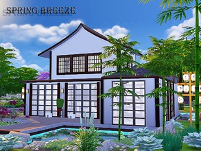 Sims 4 — Spring breeze by Sims_House — Spring breeze is a small two-story cozy Japanese-style house with a decorative