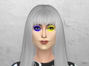 Sims 4 — Hard Times Makeup by charlarts — Inspired by Paramore's Hard Times Music Video, here is an eyeshadow of Hayley
