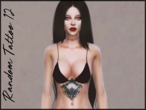 Sims 4 — Random Tattoo 12 by Reevaly — 6 Swatches. For Female. Teen to Elder.
