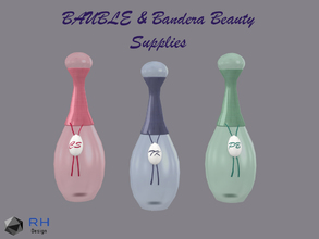 Sims 4 — Bauble B&C Glass Perfume by RightHearted — 3 types of perfume Turqoise Kiss, Crimson Sunset and Peridot