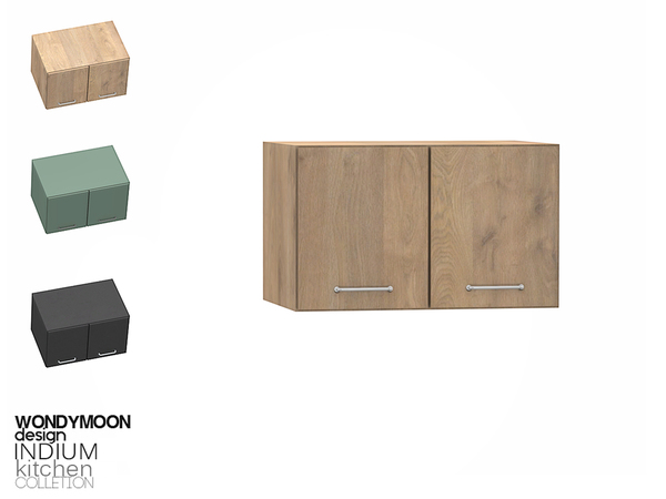 Sims 4 — Indium Refrigerator Cabinet by wondymoon — - Indium Kitchen - Refrigerator Cabinet - Wondymoon|TSR -