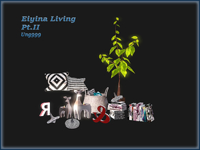 Sims 3 — Eiyina Living Pt. II by ung999 — Second part of Eiyina Living contains 11 objects in this set: Books Book Stack